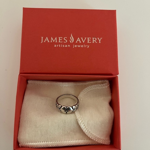 james avery silver “hearts and butterflies” ring - Picture 1 of 3